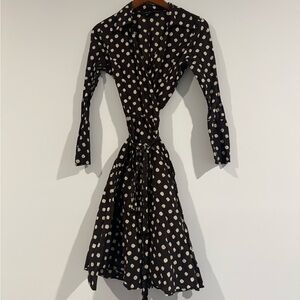 Zara Polka Dot Flare Wrap Dress